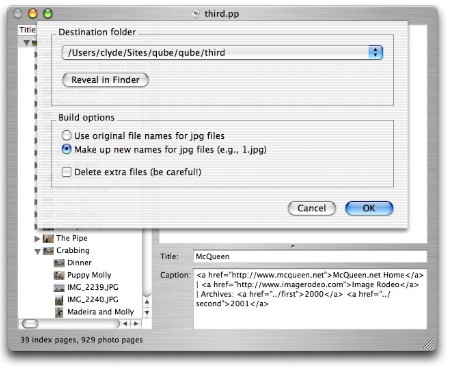 Build Settings Panel